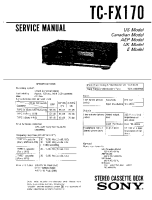 Sony TC-FX170 - Service Manual 